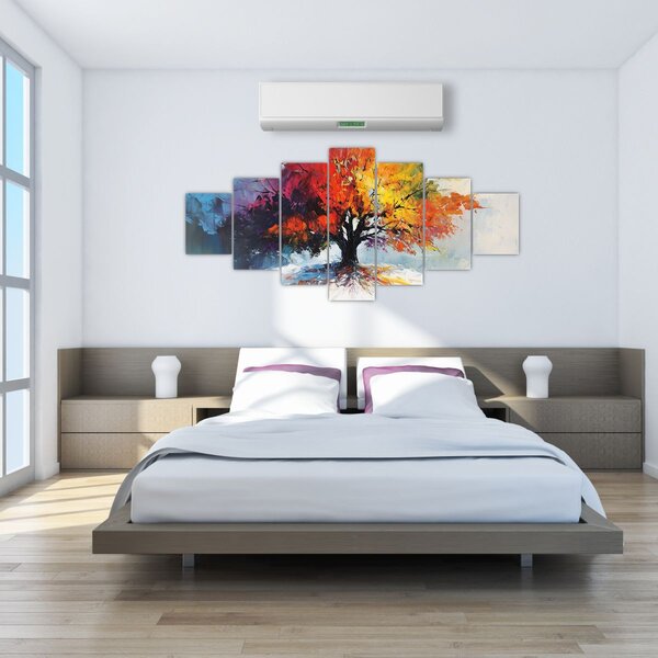 Obraz - Pestrobarevný strom (210x100 cm)