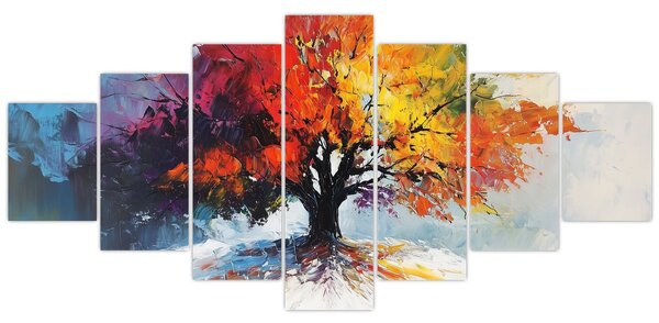 Obraz - Pestrobarevný strom (210x100 cm)