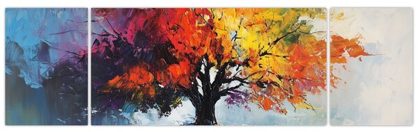 Obraz - Pestrobarevný strom (170x50 cm)