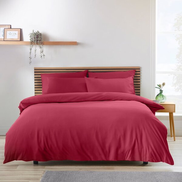 Tmavě růžové povlečení na dvoulůžko 200x200 cm So Soft Easy Iron – Catherine Lansfield