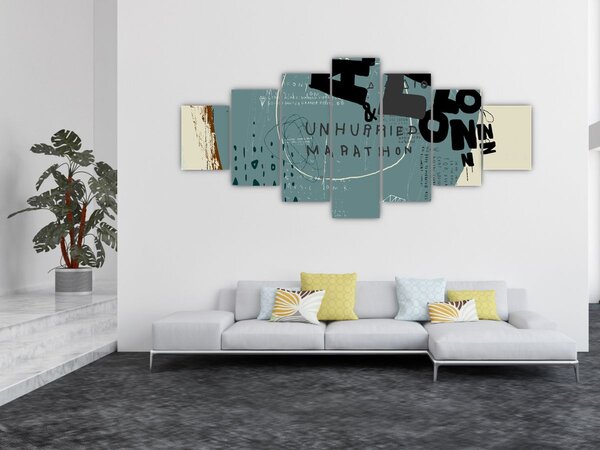 Obraz - Létající balón s duhou (210x100 cm)