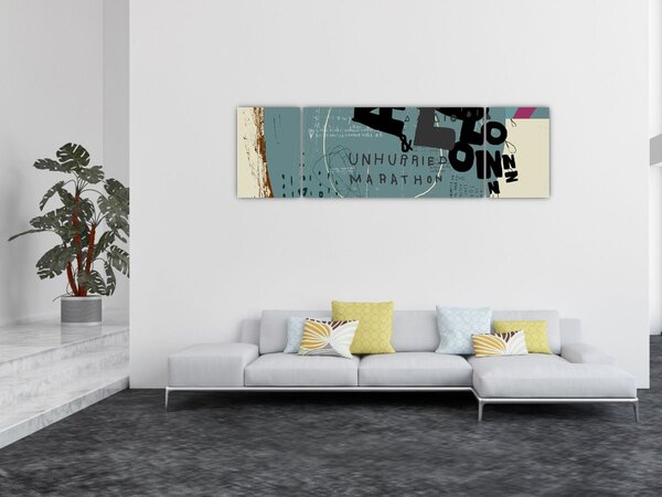 Obraz - Létající balón s duhou (170x50 cm)
