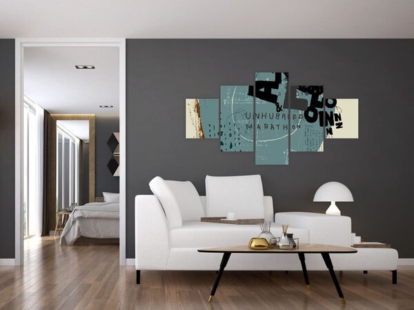 Obraz - Létající balón s duhou (125x70 cm)