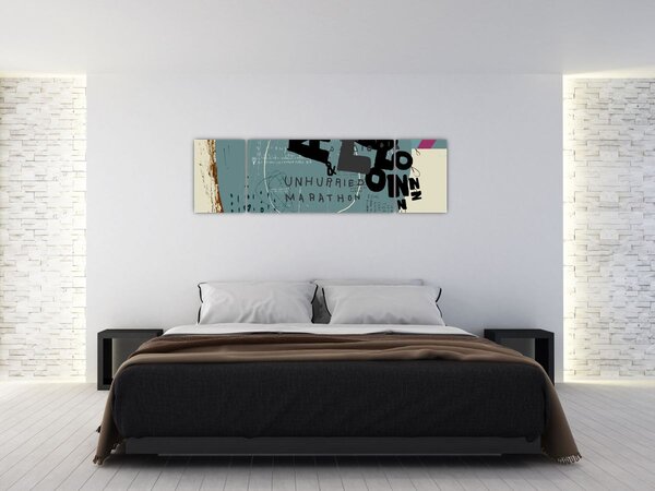 Obraz - Létající balón s duhou (170x50 cm)