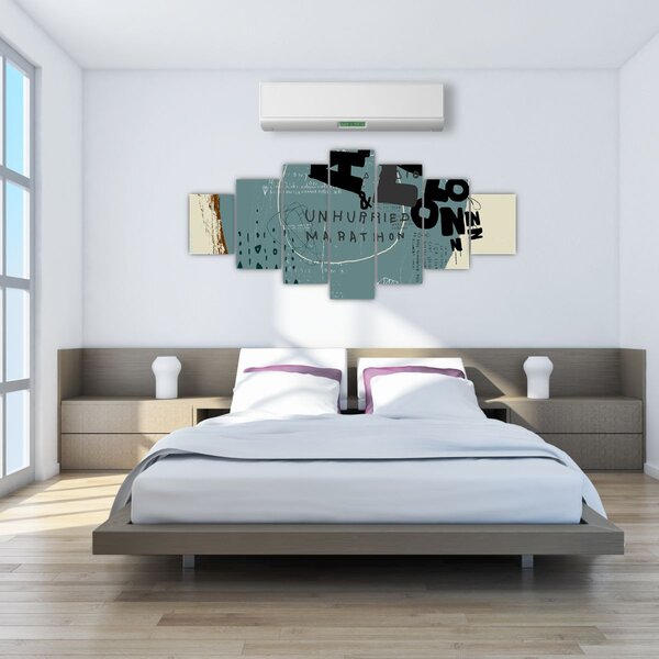 Obraz - Létající balón s duhou (210x100 cm)