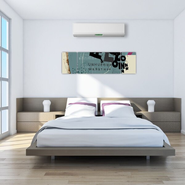 Obraz - Létající balón s duhou (170x50 cm)