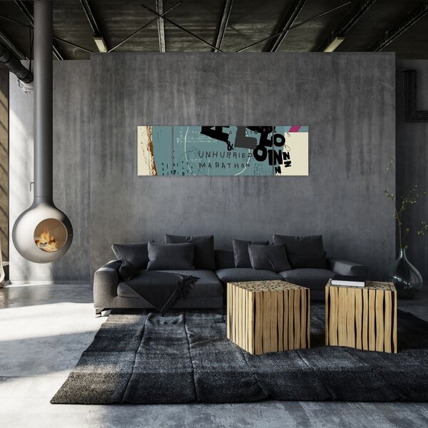 Obraz - Létající balón s duhou (170x50 cm)