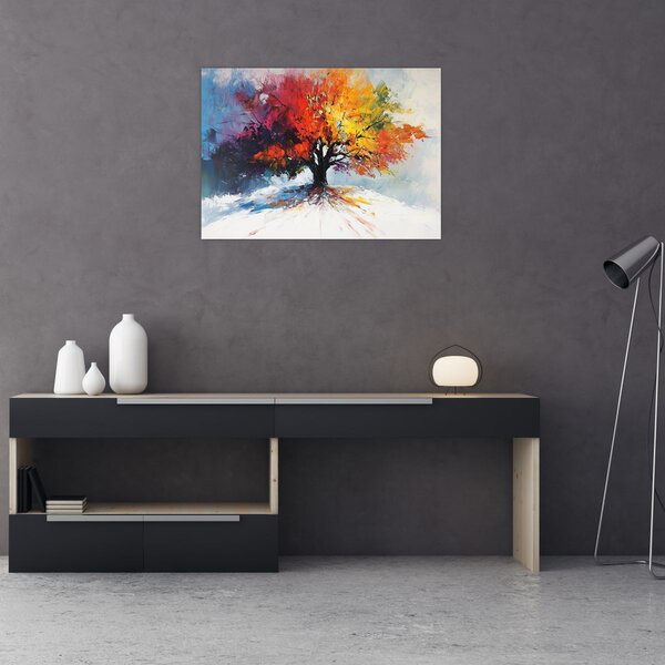Obraz - Pestrobarevný strom (70x50 cm)