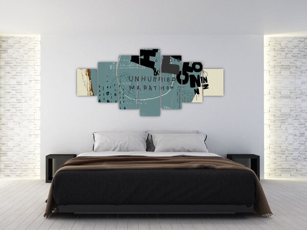 Obraz - Létající balón s duhou (210x100 cm)