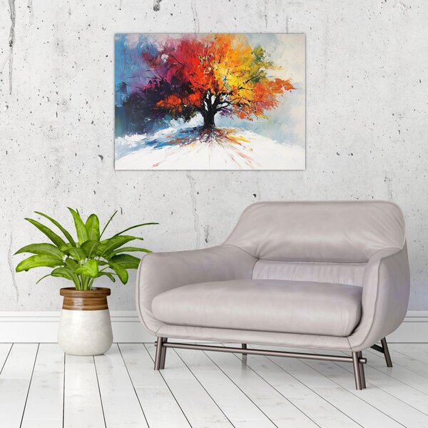 Obraz - Pestrobarevný strom (70x50 cm)