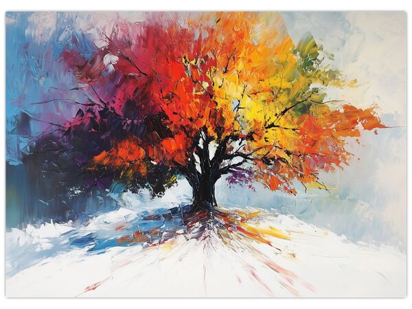 Obraz - Pestrobarevný strom (70x50 cm)