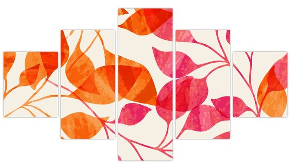 Obraz - Oranžové lístí (125x70 cm)