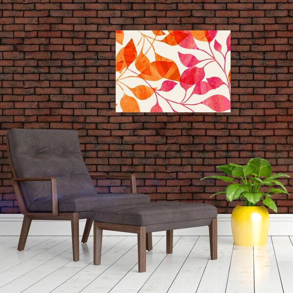 Obraz - Oranžové lístí (70x50 cm)