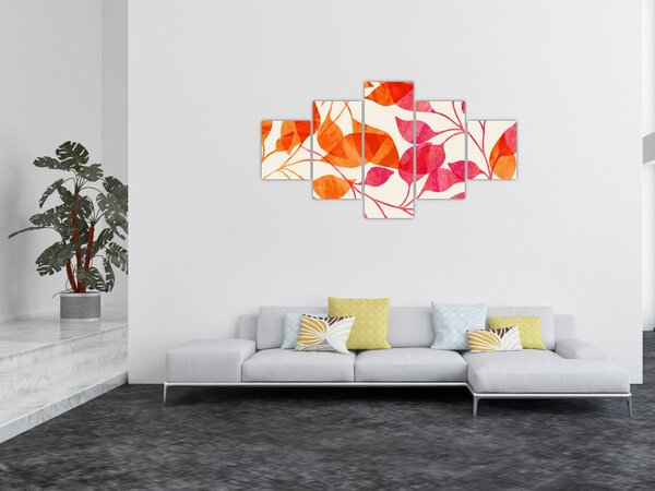 Obraz - Oranžové lístí (125x70 cm)