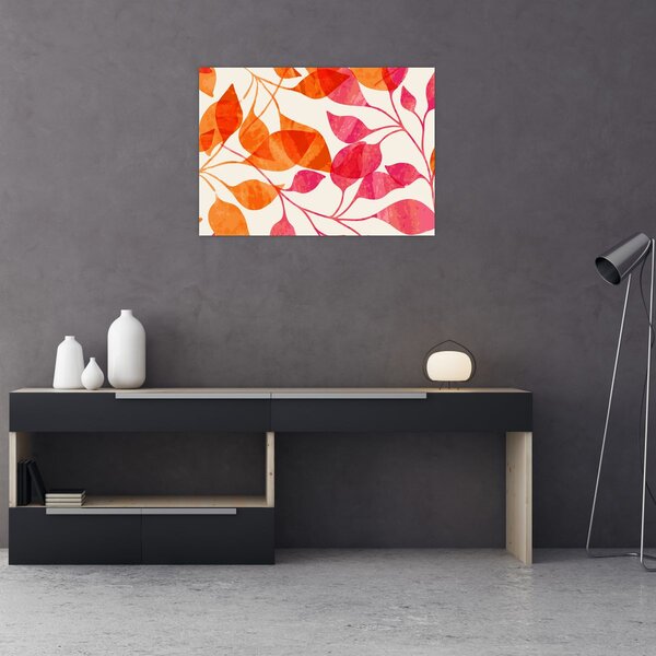 Obraz - Oranžové lístí (70x50 cm)