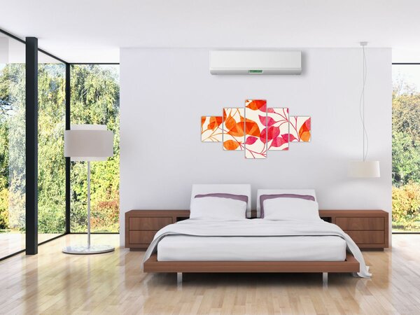 Obraz - Oranžové lístí (125x70 cm)