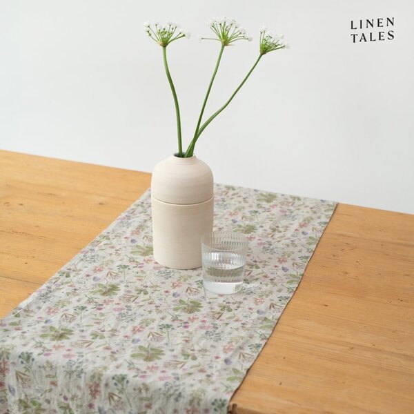 Lněný běhoun na stůl 40x200 cm Botany 2 Lightweight – Linen Tales