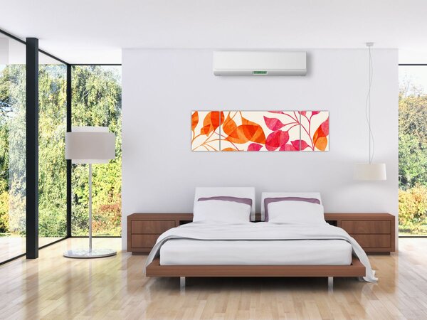 Obraz - Oranžové lístí (170x50 cm)