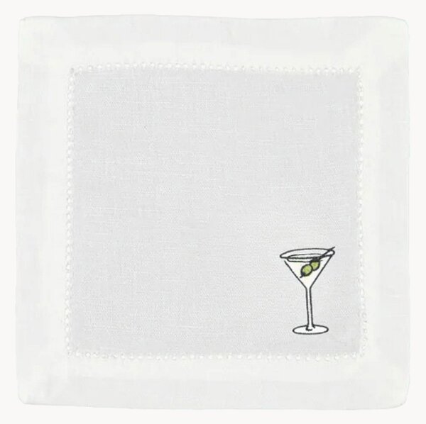 Ubrousek's vyšívaným okrajem Martini