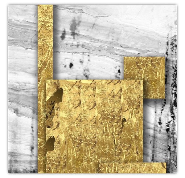 Obraz - Zlaté čtverce N⁰1 (30x30 cm)