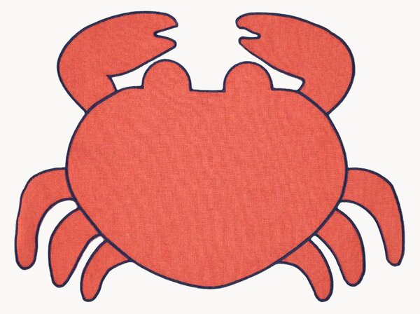 Prostírání ve tvaru kraba's vyšívaným okrajem Crab