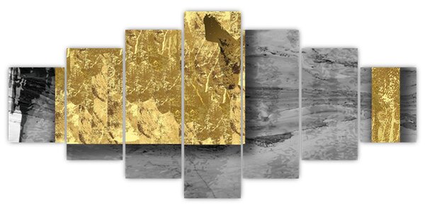 Obraz - Zlaté čtverce N⁰2 (210x100 cm)