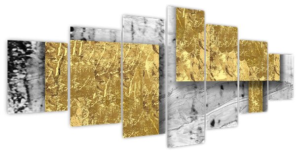 Obraz - Zlaté čtverce N⁰3 (210x100 cm)