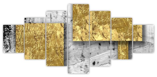 Obraz - Zlaté čtverce N⁰3 (210x100 cm)