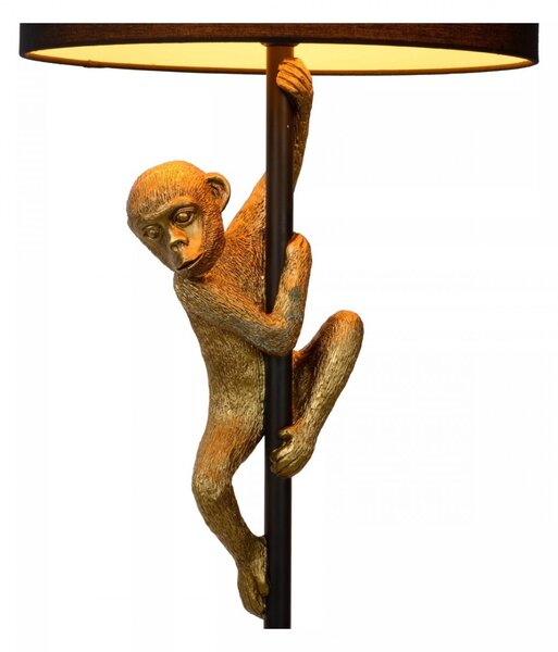 Lucide 10702/81/30 stojací lampa Extravaganza Chimp 1x60W | E27 - černá, kov, vypínač na kabelu