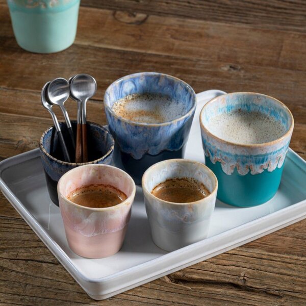 Bílo tmavě tyrkysový hrnek na espresso COSTA NOVA GRESPRESSO 0,1 l