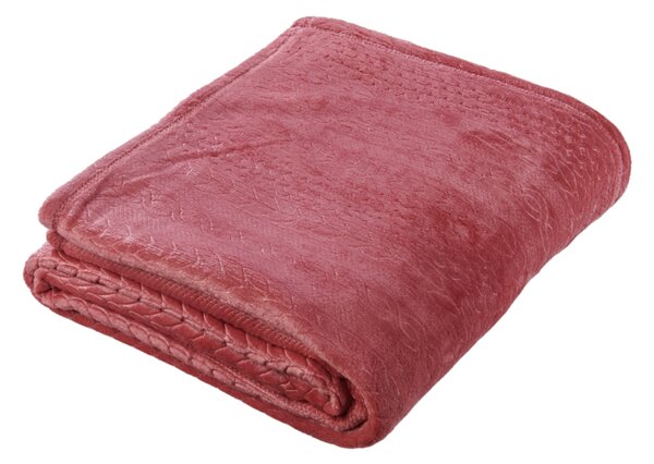 TP Mikroflanelová deka Premium se vzorem 150x200 - Růžová