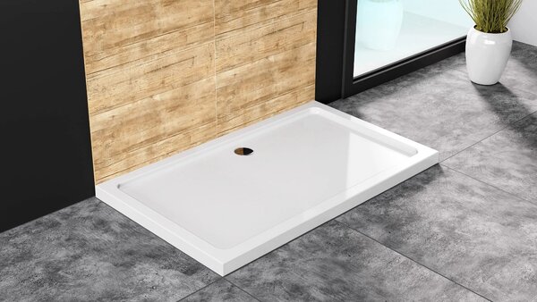 Rea Savoy obdélníková sprchová vanička se sifonem 100x80 cm bílá REA-K5332