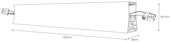 Mantra 7548-2X7550-3X7552-7553 Hanok, lineární bílé závěsné svítidlo LED 190W 3000K 50°, délka 600cm