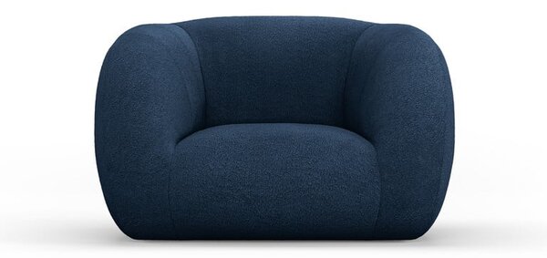 Modré křeslo z textilie bouclé Essen – Cosmopolitan Design