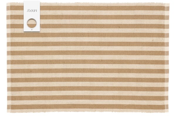Södahl Set dvou béžových prostírání Stripe 48 x 33 cm
