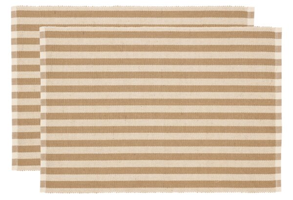 Södahl Set dvou béžových prostírání Stripe 48 x 33 cm