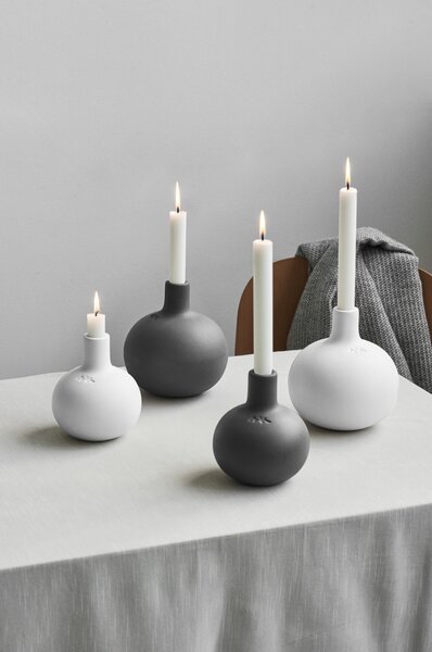 Kähler Design Svícen Globo Grey - 15 cm KD139