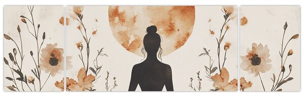 Obraz - Oranžová jóga (170x50 cm)