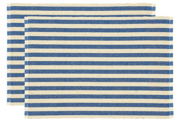 Södahl Set dvou modrých prostírání Stripe 48 x 33 cm