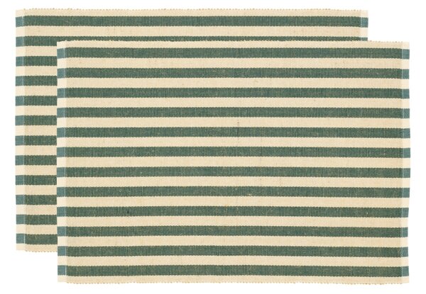 Södahl Set dvou zelených prostírání Stripe 48 x 33 cm