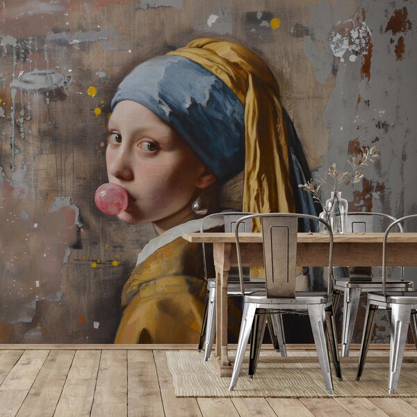 Fototapeta - Moderní dívka s perlou (245x170 cm)