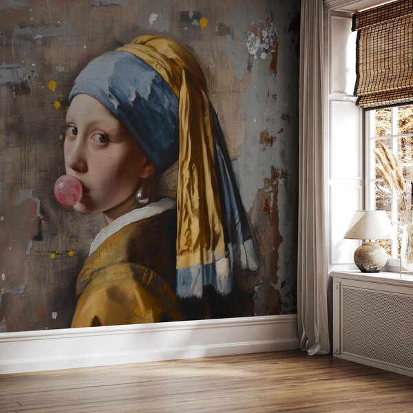 Fototapeta - Moderní dívka s perlou (245x170 cm)