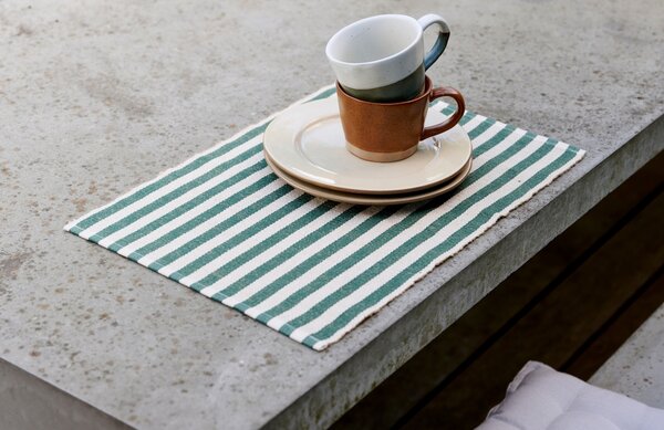 Södahl Set dvou zelených prostírání Stripe 48 x 33 cm
