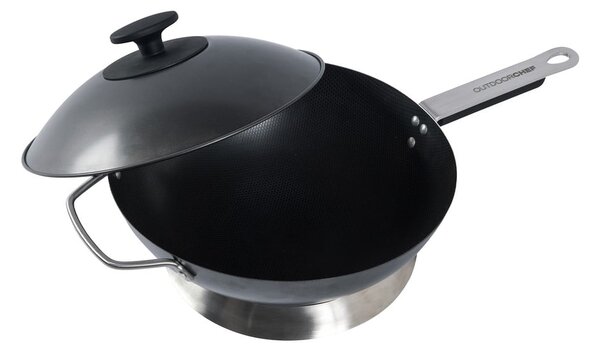 Grilovací ocelová pánev s poklicí ø 33 cm – Outdoorchef