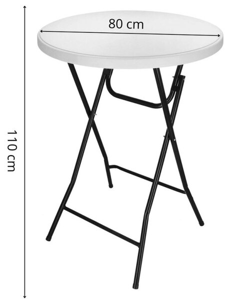 Zahradní barový stůl 110x80 cm SPRINGOS GF0101 bílý