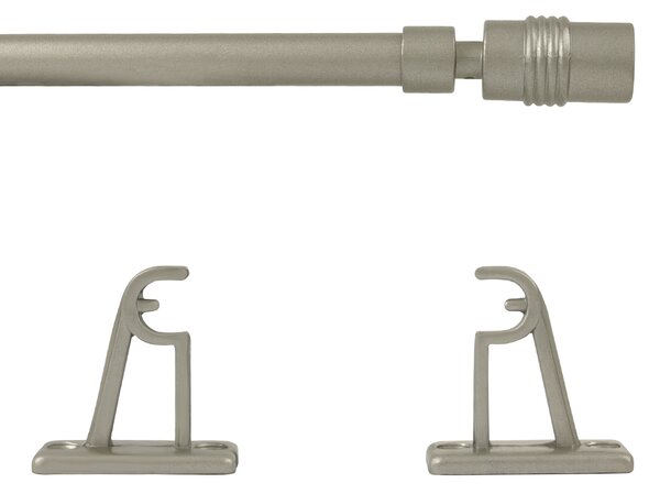 Kovovégarnýže.cz Teleskopická Mini garnýž CYLINDER matný nikl Délka: 40-60 cm