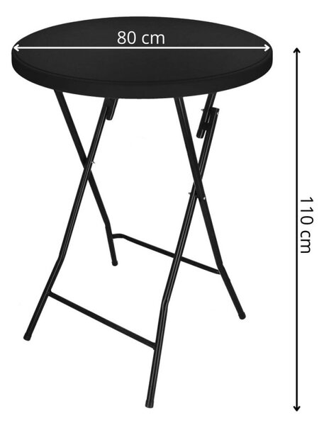 Zahradní barový stůl 110x80 cm SPRINGOS GF0110 černý