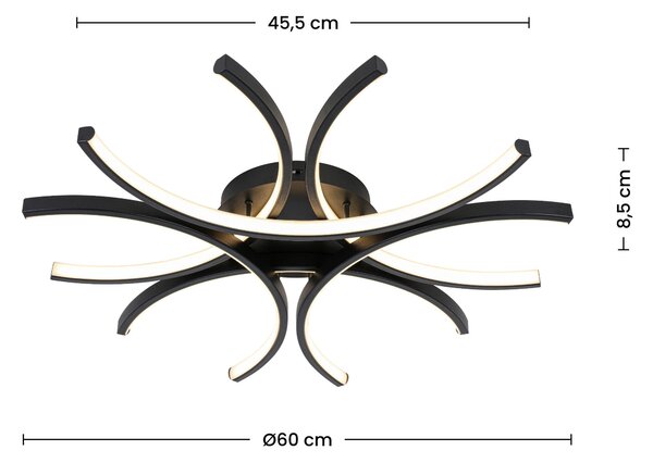 STROPNÍ LED SVÍTIDLO, 99,9/118 cm Novel - Stropní svítidla