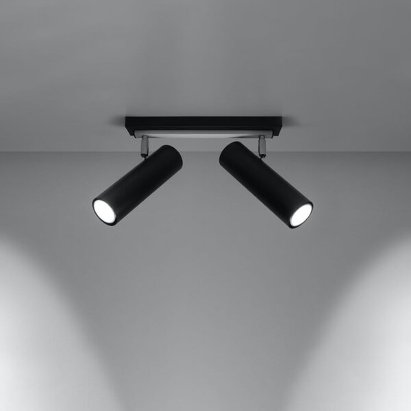 Černé stropní svítidlo 6x30 cm Mira – Nice Lamps