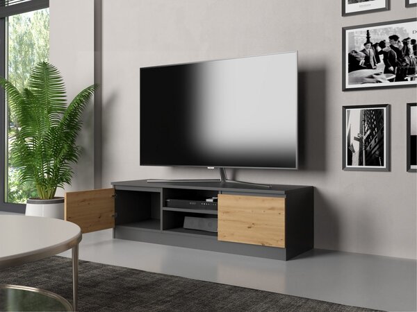 TP Living TV stolek Malwa 120 cm antracit/dub artisan